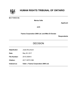 human rights tribunal of ontario - Human Rights Legal Support Centre