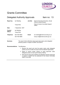 Grants Committee - London Councils