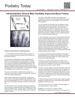 Podiatry Today - Metric Medical Devices, Inc.