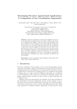 Developing Pervasive Agent-based Applications: A