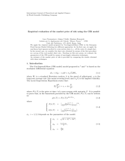 Empirical evaluation of the market price of risk using the CIR model