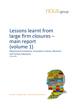 DOCX file of Lessons Learnt From Large Firm Closures