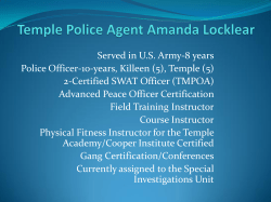 Gang Information-Agent Amanda Locklear