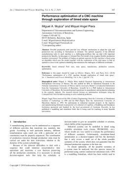 Performance optimisation of a CNC machine through
