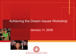 Achieving the Dream Issues Workshop