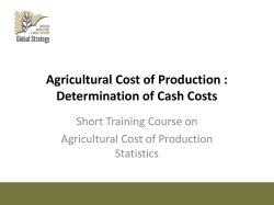 Different types of capital goods in agriculture and the