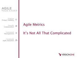 Agile Metrics