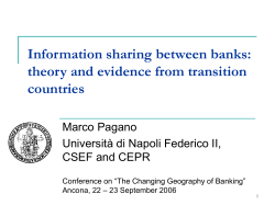 Information sharing between banks