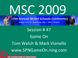 MSC June 09 - Tom Welch Consulting