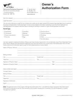 Owner`s Authorization Form