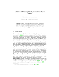 Additional Winning Strategies in Two