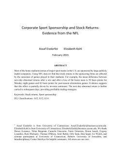 Corporate Sport Sponsorship and Stock Returns