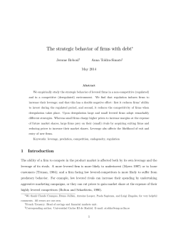 The strategic behavior of firms with debt