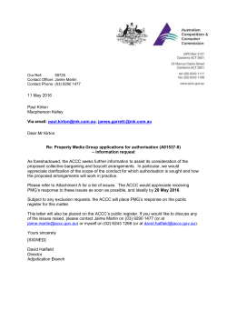 ACCC Letter Template