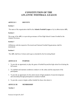 constitution of the - Atlantic Football League