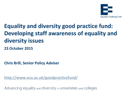 Staff development as a mechanism for change Clare Pavitt, Senior