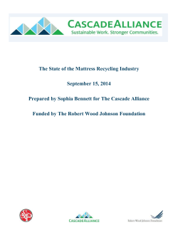The State of the Mattress Recycling Industry September 15, 2014