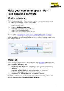 the full Make your computer speak Part