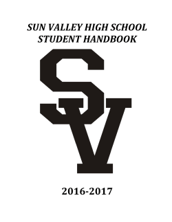 sun valley high school student handbook 2016-2017 - Penn