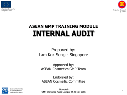 Interna_ Audit _Module. ppt - ASEAN Cosmetics Association