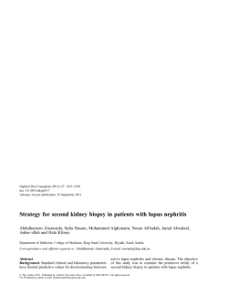 Strategy for second kidney biopsy in patients with