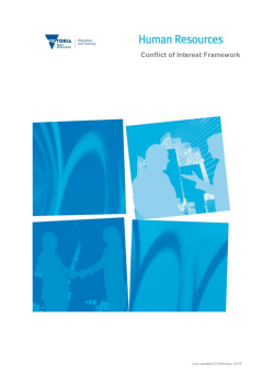 Conflict of Interest Framework - Department of Education and