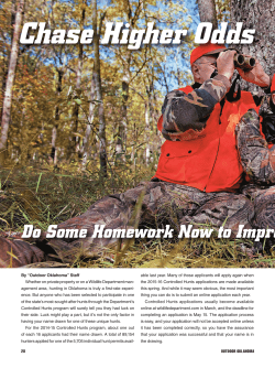 Chase Higher Odds - Oklahoma Department of Wildlife Conservation