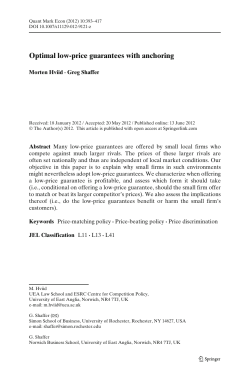 Optimal low-price guarantees with anchoring | SpringerLink