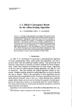 I. I. Dikin`s Convergence Result for the Affine