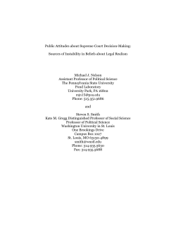 Public Attitudes about Supreme Court Decision