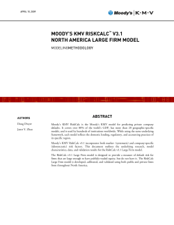 Moody`s KMV RiskCalc v3.1 North America Large Firm Model