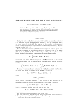 HARNACK`S INEQUALITY AND THE STRONG p(&middot;)