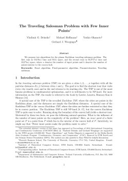 The Traveling Salesman Problem with Few Inner Points