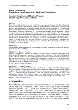 Game localisation: Unleashing imagination with