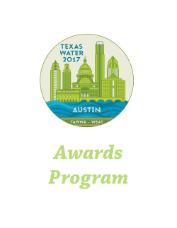 Texas Water 2017 Awards Program