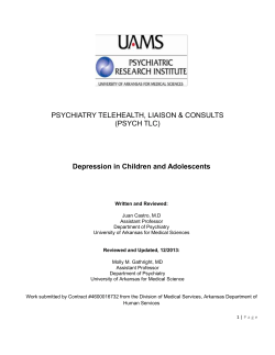 Depressive Disorders in Children and Adolescents: Clinical Cases