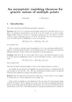 An asymptotic vanishing theorem for generic unions of multiple