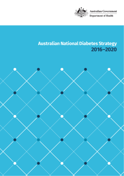 Australian National Diabetes Strategy 2016-2020