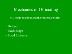 Mechanics of Officiating