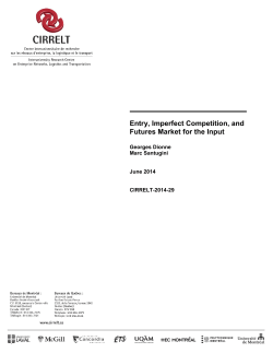 Entry, Imperfect Competition, and Futures Market for the