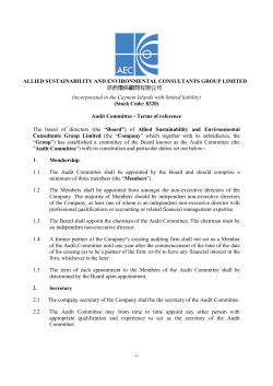 audit committee - Allied Environmental Consultants Limited