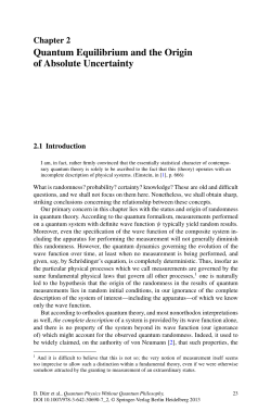 Quantum Equilibrium and the Origin of Absolute Uncertainty