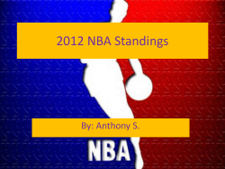2012 NBA Standings