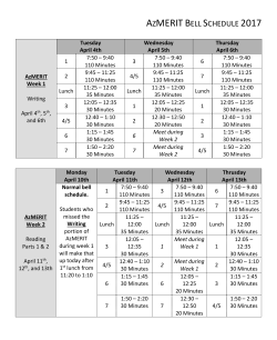 AzMerit Bell Schedule