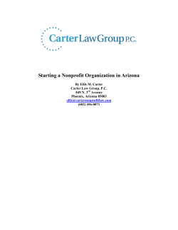 Starting a Nonprofit Organization in Arizona