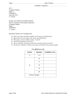 computer p1 - free kcse past papers