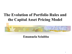 The Evolution of Portfolio Rules and the Capital Pricing Model