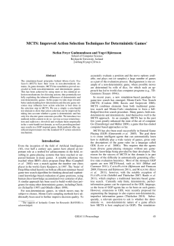 MCTS: Improved Action Selection Techniques for Deterministic