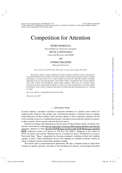 Competition for Attention - Scholars at Harvard