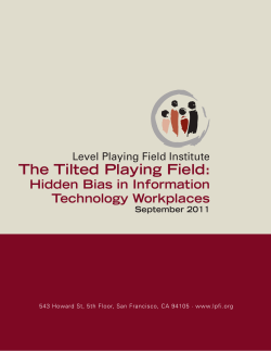 The Tilted Playing Field - Level Playing Field Institute